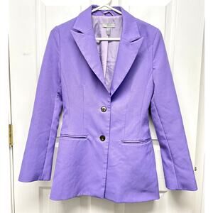ASOS Blazer Lilac Purple Lined Shoulder Pads Women’s Size 2 Wedding Guest